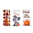 thumbnail image 1 of Sahpxhe 100-Pack Halloween Cellophane Candy Bags with Silk Ribbon,Pumpkin Ghost Spooky Design Treat Bags,Small Plastic Gift Wrap for Party Favors,4.92x10.83in Multicolor-B, 1 of 5