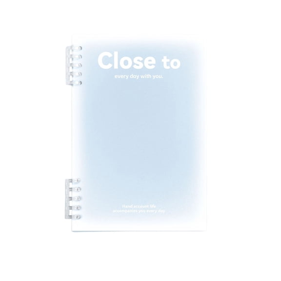 Sahpxhe B5 Coil Notebook with Thickened Shape and Colourful Plastic Cover 8mm Grids Layout 23 Lines per Page and Designated Sections for Date and Page for Clearness Blue