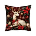 thumbnail image 1 of Sahpxhe Christmas Pillow Covers,17.7x17.7in Printed Cushion Throw Pillow Case with Santa Reindeer Pine Tree Design for Sofa Bedroom Winter Holiday Decor Multicolor-B, 1 of 6