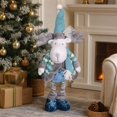 thumbnail image 1 of Sahpxhe Christmas Reindeer Plush Decor, 21 inch Adorable Blue Winter Standing Stuffed Toy for Home Table Fireplace Indoor Decorations, 1 of 6