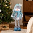 thumbnail image 1 of Sahpxhe Christmas Snowman Plush Decor, 21 inch Adorable Blue Winter Standing Stuffed Toy for Home Table Fireplace Indoor Decorations, 1 of 6