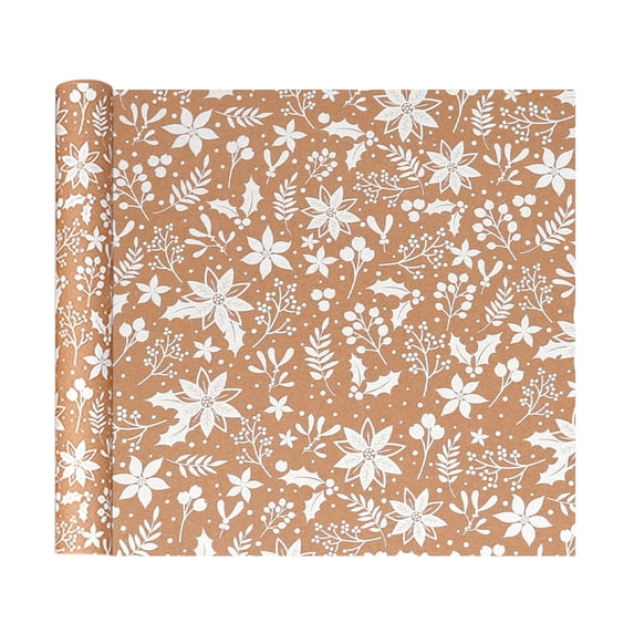 Sahpxhe Christmas Wrapping Paper 1 Roll with Christmas Patterns for Holiday Gift Packaging and Decoration