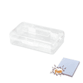 thumbnail image 1 of Sahpxhe Clear Transparent Plastic Pencil Box,Large Capacity Clear Storage Box with Snap-Tight Lid,Size7.87X2.36X4.33In,Give Away 100Pcs Blue Elf-Stick Notes,3x3 Inches To Do Lis, 1 of 9