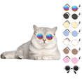 thumbnail image 1 of Sahpxhe Dog Cat Sunglasses Small Round Frame Retro Creative Trend, UV400 Pet Glasses for Photo Props Doll Multicolor, 1 of 7