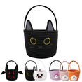 thumbnail image 1 of Sahpxhe Halloween Baskets Cute cat Cotton Rope Woven Candy Basket,Handheld Storage Bucket Gift Basket for Trick or Treat,Halloween Party,9.1x6.3in Black-B, 1 of 6