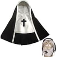 thumbnail image 1 of Sahpxhe Halloween Decoration Nun Pet Costume for Dogs Cats,Soft Loose Cloth,Easy On/Off for Halloween Party Dress Up Photos,11.02X11.02in Multicolor-S, 1 of 8
