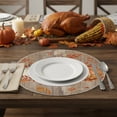 thumbnail image 1 of Sahpxhe Halloween Decorations Indoor Placemat with Pumpkin Pattern Table Decor, Fall Linen Maple Pumpkin Print Round Placemats for Home Kitchen Dining Party Decor Multicolor, 1 of 6