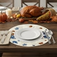 thumbnail image 1 of Sahpxhe Halloween Decorations Indoor Placemat with Pumpkin Pattern Table Decor, Fall Linen Maple Pumpkin Print Round Placemats for Home Kitchen Dining Party Decor Multicolor, 1 of 6