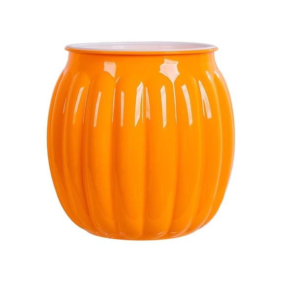 Sahpxhe Halloween Decorations Pumpkin Flower Pot, Hydroponic Desktop Plastic Pots for Green Plants Lovers Living Room Home Party Decor Orange