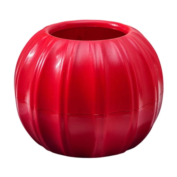 Sahpxhe Halloween Decorations Pumpkin Flower Pot, Originality Plastic Imitation Pumpkin Shape Vase Two Halves Splicing for Festive Home Party Decor Red