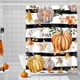 thumbnail image 1 of Sahpxhe Halloween Decorations Shower Curtains with Pumpkin Pattern, Waterproof Fabric Bath Partition Curtain with Rod Suit for Bathroom Home Party Decor White, 1 of 6