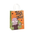 thumbnail image 1 of Sahpxhe Halloween Kraft Paper Gift Bags,Spooky Pattern Treat Bag with Handles,Reusable Party Favor Bags Candy Bags for Trick or Treat,8.3X5.9X3.1in Orange-B, 1 of 7