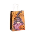 thumbnail image 1 of Sahpxhe Halloween Kraft Paper Gift Bags,Spooky Pattern Treat Bag with Handles,Reusable Party Favor Bags Candy Bags for Trick or Treat,8.3X5.9X3.1in Orange-E, 1 of 7
