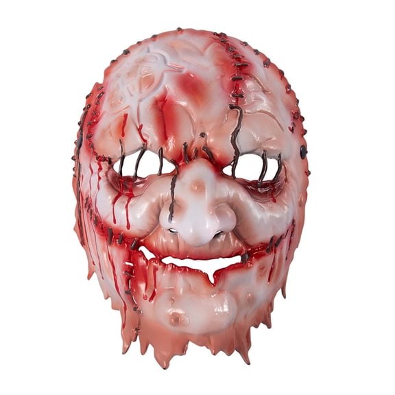 Sahpxhe Halloween Witch Mask Costume, Horror Witch Mask Cosplay Prop Festival Dress Up Stereoscopic Realistic Mask for Indoor Gathering Party Decor Red