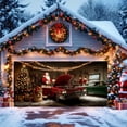 thumbnail image 1 of Sahpxhe Large Christmas Garage Door Cover Festive Xmas Design Door Banner,Red Christmas Decoration with Ribbon for Outdoor Yard Porch Garage Home Ornament,157.5x70.9in Multicolor-C, 1 of 6