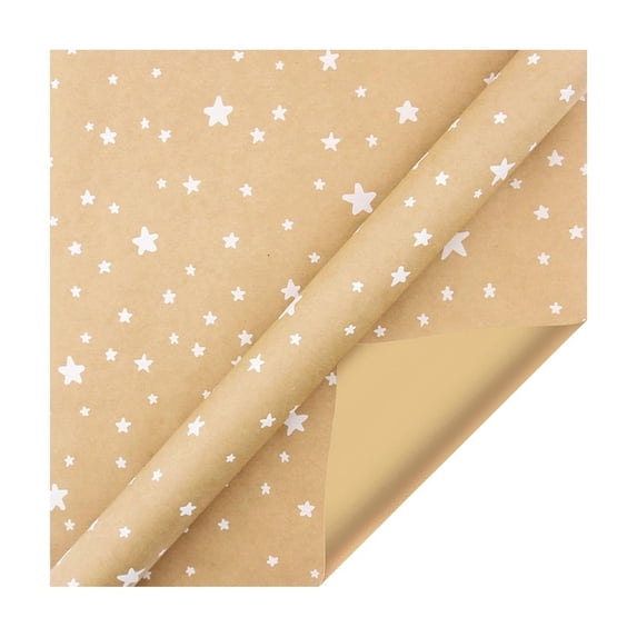 Sahpxhe Large Christmas Wrapping Paper Kraft Pattern Paper for Gift Wrapping Holiday Present Packaging