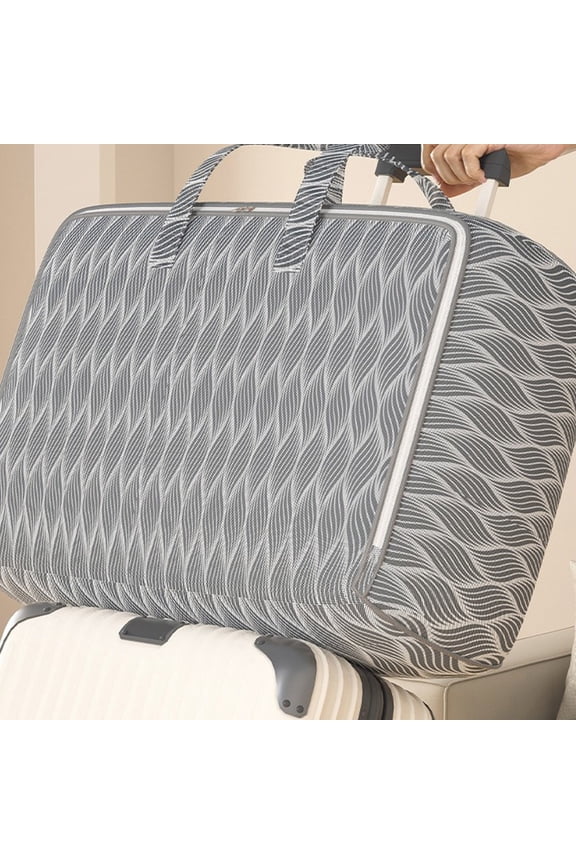 Large Comforter Storage Bag Quilt Clothing Handheld Storage Large Capacity Moving Storage Bag Punching Bag Thickened Padding-Proof Clothes Quilt Organizing Bag 11.81x19.68x9.84in Gray-B-S
