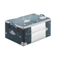 thumbnail image 1 of Sahpxhe Large Comforter Storage Bag Zipper Bag with Large Transparent Window and Handle Can Be Stored in The Wardrobe to Store Blankets,Pillows,Quilts,Bedding and Clothes 11.81x15.75x23.62in Navy-L, 1 of 9