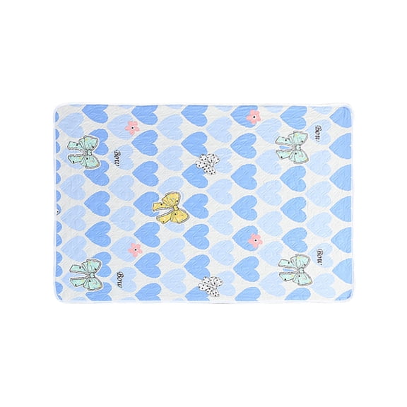 Sahpxhe Pee Pad Incontinence Pad for Period,Waterproof and Washable Large Bed Pads for Elderly Care,Menstrual Use,Reusable Nursing Underpad,59X39.37in Blue-D
