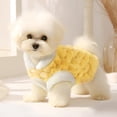 thumbnail image 1 of Sahpxhe Pet Two-Legged Thick Cotton Vest,Yellow Warm Flannel Cats Dog Clothes with Traction Ring,Windproof for Small Dogs Christmas Gift Winter Walk,18.11X14.96in Yellow, 1 of 8