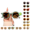 thumbnail image 1 of Sahpxhe Round Sunflower Sunglasses UV400 Protection Cute Flower Shape for Girls Boys Summer Green, 1 of 7
