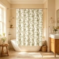thumbnail image 1 of Sahpxhe Shower Curtain Small Print Floral Shower Curtain Liner,Waterproof Quick-Dry Bathroom Decor with 12 Reinforced Grommets for Bathtub,Rv,Dorm,70.9X35.4in,Green, 1 of 6
