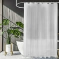 thumbnail image 1 of Sahpxhe Shower Curtain Solid Color Transparency Eva Bath Curtain,Clear Lightweight Bathroom Liner with Weighted Magnets and Rustproof Grommets,70.9X70.9in,White, 1 of 6