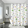 thumbnail image 1 of Sahpxhe Shower Curtain White Translucence Waterproof Bath Curtain,No-Drill Bathroom Partition Bathroom Decor with Hooks,Fade-Resistant Moistureproof,70.9X31.5in,Multicolor-A, 1 of 8