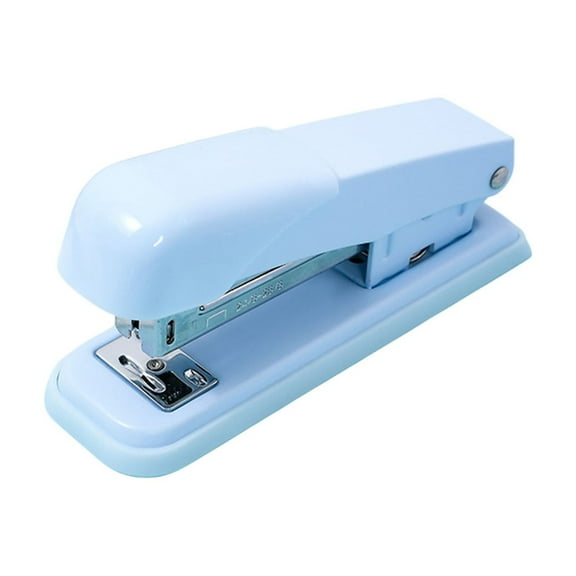 Sahpxhe Staplers for Desk Multi Functional Macaron Color Stapler for Easy Binding Comfortable Grip Suitable for Office Use Blue