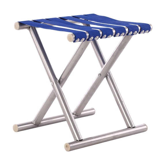 Sahpxhe Step Stool Foldable Collapsible Camping Stool,Aluminum Alloy Portable Fishing Seat Foot Rest with Non-Slip Feet,Heavy Duty Supports 330 Lbs,Sturty for Outdoor Blue