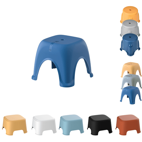 Sahpxhe Step Stool Plastic Mini Stool with Non-Slip Base,Stackable Small Home Footrest,Moisture-Proof Low Bathroom Porch Step Stool for Changing Shoes Blue-C