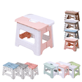 thumbnail image 1 of Sahpxhe Step Stool Portable Step Stool Foldablel with Non-Slip Check Pattern,Compact Plastic Camping Fishing Chair,Lightweight for Bathroom,Outdoor Pink-C, 1 of 7