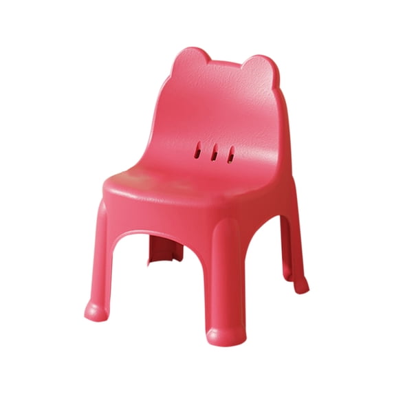 Sahpxhe Step Stool Thickened Plastic Mini Stool with Backrest,Sturdy Lightweight for Living Room,Bathroom,Entryway to Chang Shoes,16.53x12.79x12in,Pink
