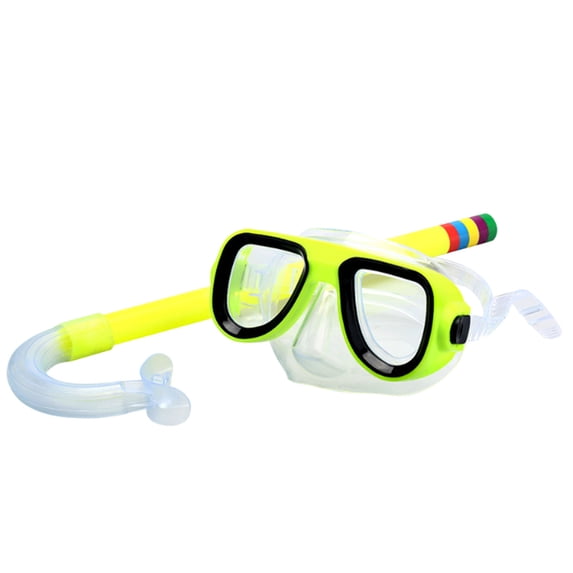 Sahpxhe Swim Goggles Large Frame Diving Goggles with Snorkel Breathing Tube for Teens, HD Non-Fog Waterproof Design with Adjustable Head Strap for Safe Underwater Exploration B