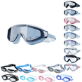 thumbnail image 1 of Sahpxhe Swim Goggles Large Frame Gradient Electroplated Swimming Goggles for Adults, Non-Fog UV Protection Silicone Lens with Adjustable Strap for Comfortable Professional Swim J, 1 of 6