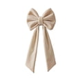 thumbnail image 1 of Sahpxhe Thick Velvet Large Christmas Bow Decorations with 180cm Streamers for Xmas Tree Doorway Fireplace Holiday Decor, 1 of 7
