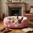 thumbnail image 1 of Sahpxhe Washable Dog Bed, Winter Warm Comfortable Round Deep Sleep Plush Pet Bed With Raised Rim For Small Medium Dogs, 1 of 6