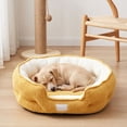 thumbnail image 1 of Sahpxhe Washable Dog Bed, Winter Warm Comfortable Round Deep Sleep Plush Pet Bed With Raised Rim For Small Medium Dogs, 1 of 6