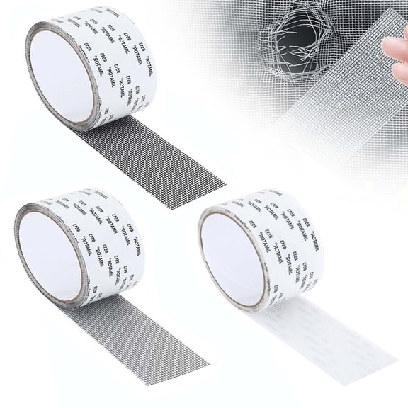 Sahpxhe Window Screen Repair Tape,Self-Adhesive Fiberglass Mesh for Mosquito Holes Tears,Tear-Resistant for Doors,Windows,Rv,Pool,Tent Screens,197X787in White
