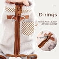 thumbnail image 1 of Sahpxhe Winter Dog Cat Coat with D-Rings and Fleece Lined,Warm Fluffy Pet Costume with Zipper Closure,Easy on Off for Christmas Cold Weather Walks,9.8X13.4X10.2in Beige-S, 1 of 9