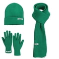 thumbnail image 1 of Sahpxhe Womens Winter Beanie Scarf Gloves Set Warm 3 In 1 Ribbed Knit Set Hat Long Scarf Full Finger Gloves Cold Weather Outdoorwear Green Free Size, 1 of 2