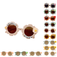 thumbnail image 1 of Sahpxhe Youth Sunglasses Cute Shape Flower Alphabet UV400 One Mirror Dual Use for Travel Pink, 1 of 7