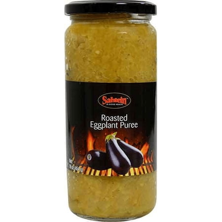 Sahtein Brand Roasted Eggplant Puree, 2-Pack 16 oz. (454g) Jars