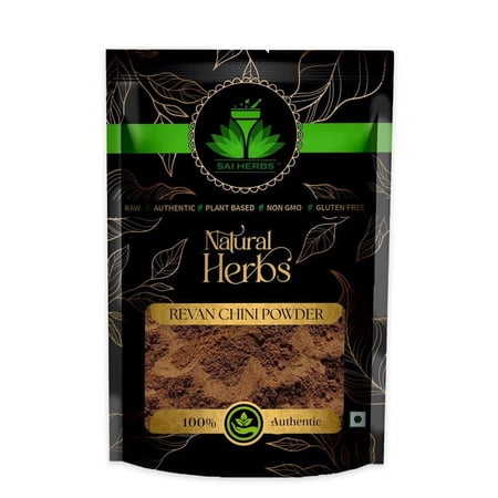 Sai Herbs Revan Chini Sidha Powder - Rheum Emodi Siddha Powder - Indian Rhubarb Siddha Powder - Pure & Natural (100 Grams)