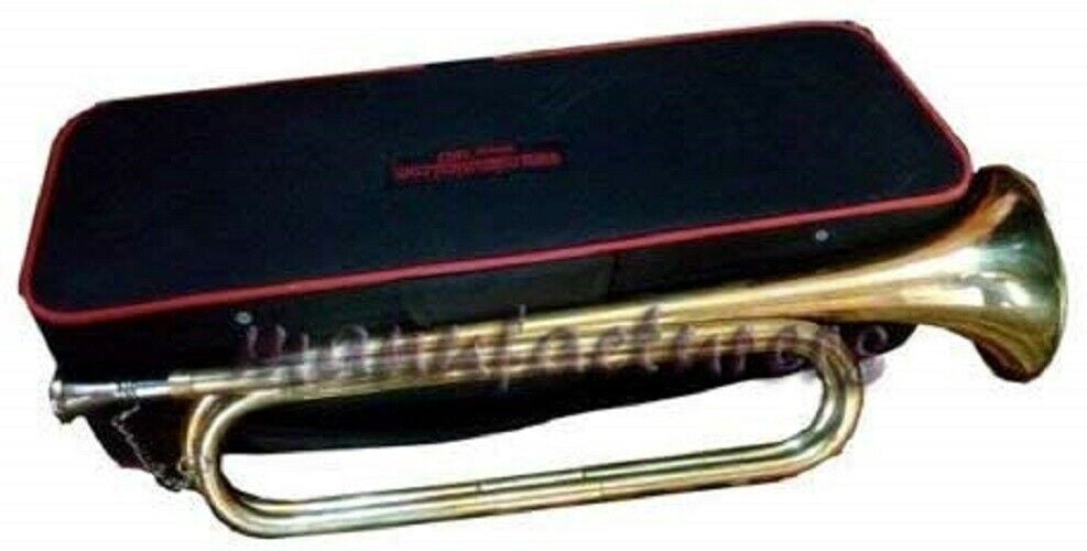 Sai Musical Trumpet Bugle Nicely Tuned BRASS- with Case Mouthpiece