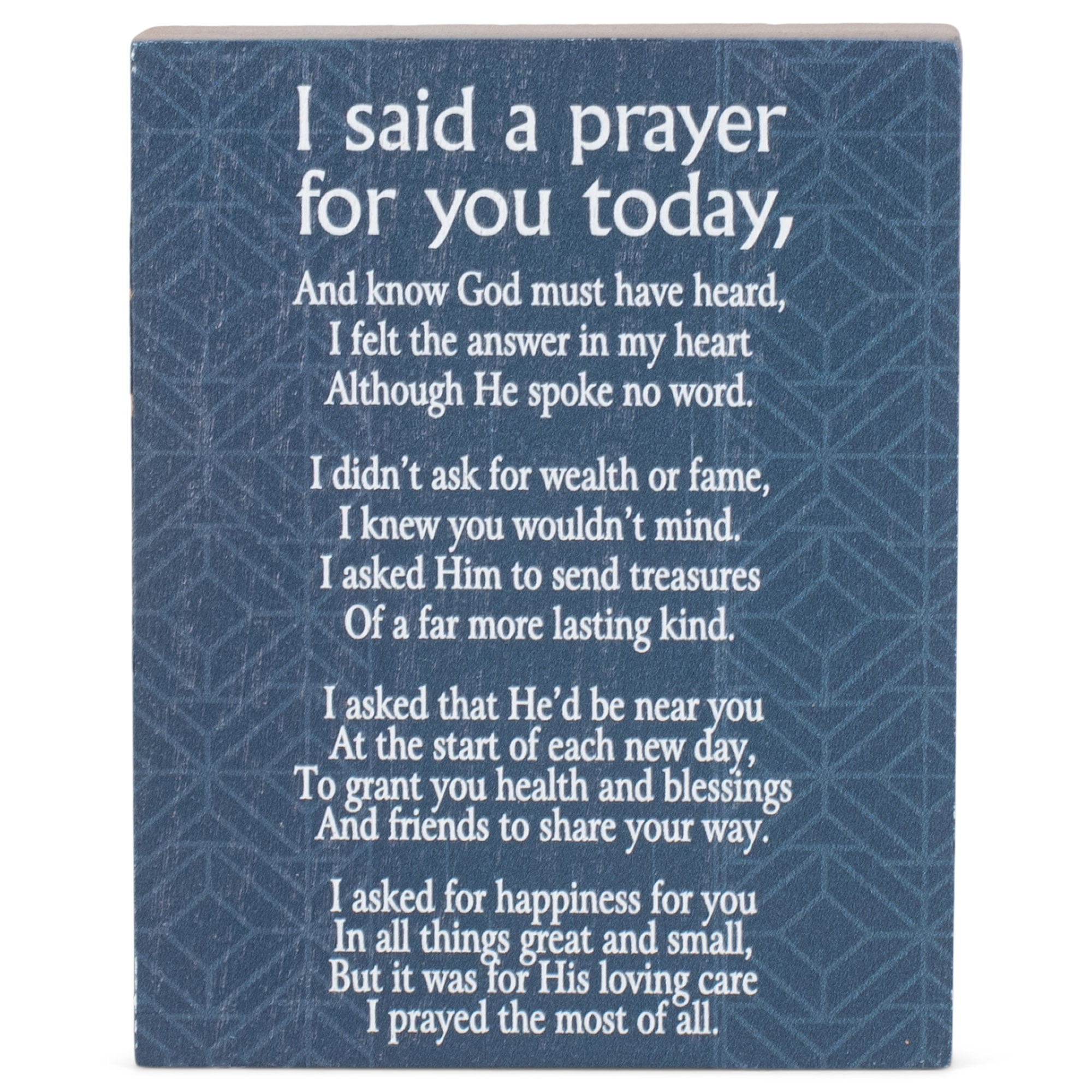 Said A Prayer For You Navy Blue 4 x 3 Wood Decorative Tabletop Block ...