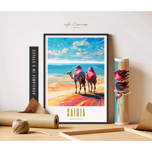 Saidia Morocco Camels Wall Decor