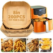 Saiendz Disposable Square Parchment Paper Air Fryer Liners, 200 Pieces