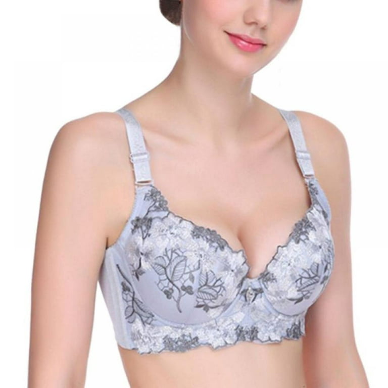 Saient Fashion Embroidery Floral Bras Women's Padded Lingerie Bralette  Underwire Sexy Push Up Bra