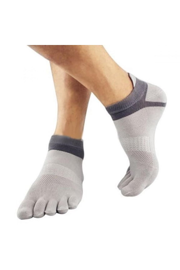 Men's Breathable Cotton Toe Socks Pure Sports Comfortable 5 Finger Toe Sock
